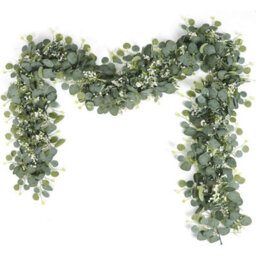 Artificial Plant Decoration, 1.8 Meters Simulated Silver Leaf Eucalyptus Rattan, Without Flowers - thumbnail 6