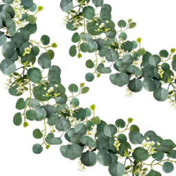 Artificial Plant Decoration, 1.8 Meters Simulated Silver Leaf Eucalyptus Rattan, Without Flowers - thumbnail 2