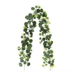 Artificial Plant Decoration, 1.8 Meters Simulated Silver Leaf Eucalyptus Rattan, Without Flowers - thumbnail 1