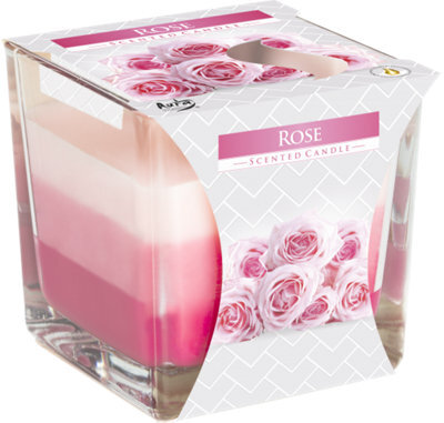 Serenityy Rainbow Jar Candle - Rose Fragrance, Multicolor Jar, 500 G, 32-Hour Burn Time.