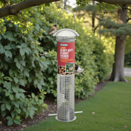 Gardman Heavy Duty Peanut Feeder Large Metal Hanging Bird Nut Feeder Easy Fill & Clean Outdoor Design - thumbnail 4