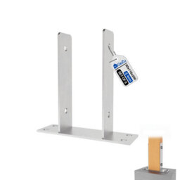 Gezu Impex Heavy Duty Bolt Down Fence Post Support Hot Dip Galvanised Pergola Bracket Holder - (Pack Of 8) 116 X 200 mm - thumbnail 1