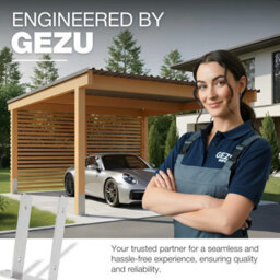 Gezu Impex Heavy Duty Bolt Down Fence Post Support Hot Dip Galvanised Pergola Bracket Holder - (Pack Of 8) 116 X 200 mm - thumbnail 7