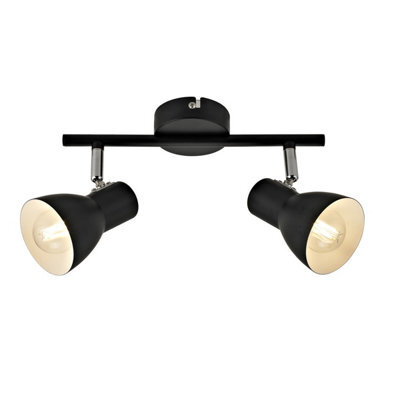 Luminosa Lighting Luminosa Riado Twin Ceiling Spotlight Black 2Xe14 - image 1