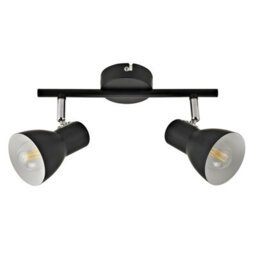 Luminosa Lighting Luminosa Riado Twin Ceiling Spotlight Black 2Xe14 - thumbnail 2