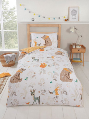 Woodland Friends Single Duvet Cover And Pillowcase Set