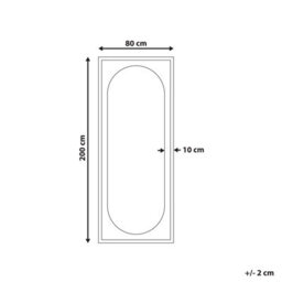Beliani Wall Mirror Lunas 80 Cm 200 Cm Paulownia Wood Brown - thumbnail 3