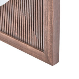 Beliani Wall Mirror Lunas 80 Cm 200 Cm Paulownia Wood Brown - thumbnail 5