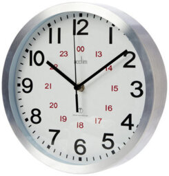 Acctim 74457 Century Radio Controlled Wall Clock, Aluminium, White - thumbnail 2