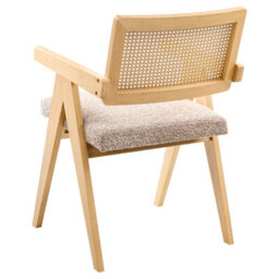 Beliani Set Of 2 Dining Chairs Ava Wood Light Brown/ Taupe - thumbnail 7