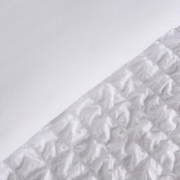 OHS Luxury Seersucker Duvet Cover Set Geo Pillowcase Quilt, White - Double - thumbnail 4