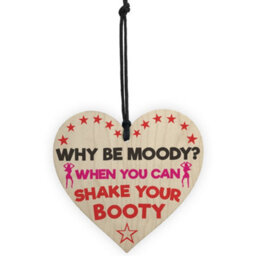 Red Ocean Why Be Moody When You Can Shake Your Booty Hanging Heart Gift - thumbnail 5