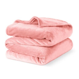 Livivo King Fleece Blanket In Blush Colour