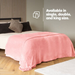 Livivo King Fleece Blanket In Blush Colour - thumbnail 7