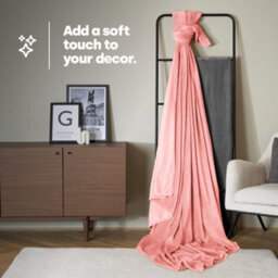 Livivo King Fleece Blanket In Blush Colour - thumbnail 5