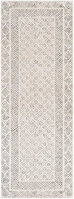 Livabliss Bahar-Geometric Grey Beige Global Living Dining Bedroom Rug 80 X 220 Cm Easy Care, Non Shedding - image 1