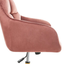 Beliani Desk Chair Palmdale Velvet Pink - thumbnail 6