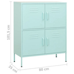 Vidaxl Storage Cabinet Mint 80X35X101.5 Cm Steel - thumbnail 9