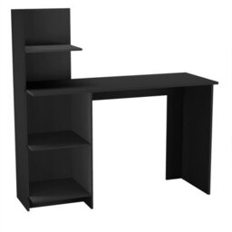 Urbn-Living Urbnliving 120Cm Height Black Computer Desk Workstation 4-Tier Shelves Home Office Study Writing Table - thumbnail 3