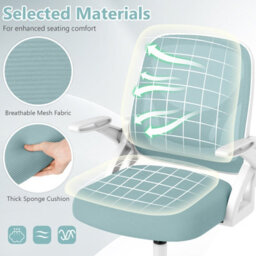 Gainoom Blue Office Chair Swivel Mesh Desk Chair Adjustable Height - thumbnail 5