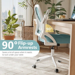 Gainoom Blue Office Chair Swivel Mesh Desk Chair Adjustable Height - thumbnail 8