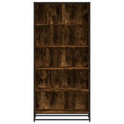 Walplus Bookcase Smoked Oak Finish Engineered Wood 80.5X35X170.5 Cm - thumbnail 4