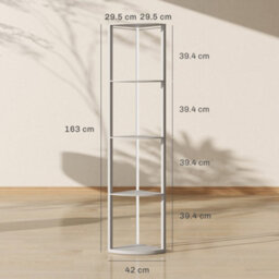 Homcom Rgb Led Floor Lamp With Shelves And Remote Control For Living Room - thumbnail 3