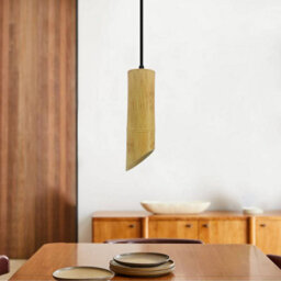 Led Pendant Gu10 Base Bamboo Tube Cylinder Contemporary Ceiling Light - thumbnail 3
