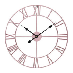 Living And Home Rose Gold Antique Metal Oversized Decorative Skeleton Wall Clock With Roman Numerals 60 Cm - thumbnail 3