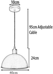 Ledsone Industrial Vintage Retro Style Ceiling Hanging Pendant Light - Yellow - thumbnail 9
