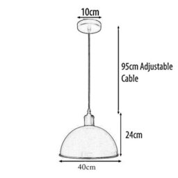 Ledsone Industrial Vintage Retro Style Ceiling Hanging Pendant Light - Yellow - thumbnail 3