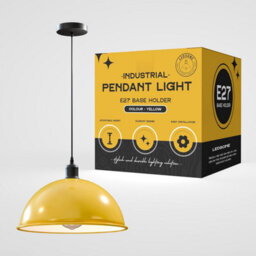Ledsone Industrial Vintage Retro Style Ceiling Hanging Pendant Light - Yellow