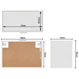 Vidaxl Hanging Cabinet Lyon White 60X31X40 Cm Engineered Wood - thumbnail 9