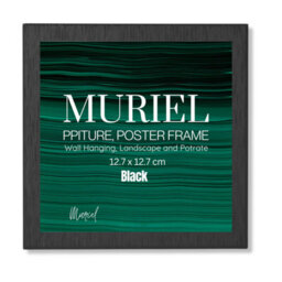 Black Picture Frame Photo Frame Perspex Sheet For Wall Or Table, Landscape Portrait Orientation 12.7 X 12.7 Cm - thumbnail 2