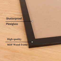 Black Picture Frame Photo Frame Perspex Sheet For Wall Or Table, Landscape Portrait Orientation 12.7 X 12.7 Cm - thumbnail 3