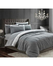Velosso Silver Beaux Shimmer Duvet Cover And Pillowcase Set Single - thumbnail 2