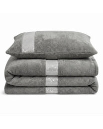 Velosso Silver Beaux Shimmer Duvet Cover And Pillowcase Set Single - thumbnail 3