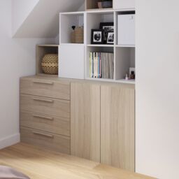 GoodHome Atomia Modular Matt Oak Effect Slab Large External Drawer (H)185mm (W)747mm (D)500mm, Set Of 2 - thumbnail 5
