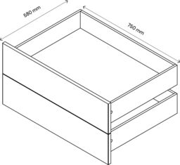 GoodHome Atomia Modular Matt Oak Effect Slab Large External Drawer (H)185mm (W)747mm (D)500mm, Set Of 2 - thumbnail 6