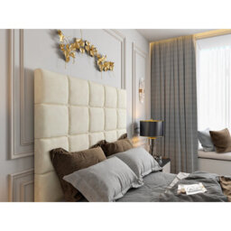 Luther Upholstered  Cream Tv Bed Frame - thumbnail 3