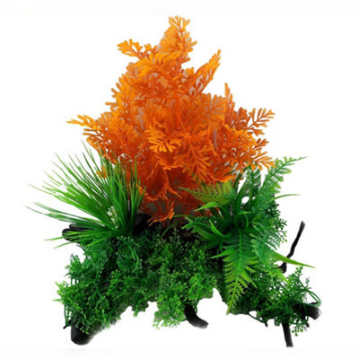 Swell Orange & Green Combination Bush Artificial Plant