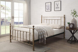 Harpenden Brushed Gold King Size Metal Bed Frame 5Ft - thumbnail 3