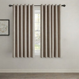 Aspire Homeware Mink Linen 100% Blackout Curtain - Thermal Insulated Eyelet Room Darkening Curtain Pair (W)168Cm X (D)137Cm