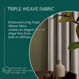 Aspire Homeware Mink Linen 100% Blackout Curtain - Thermal Insulated Eyelet Room Darkening Curtain Pair (W)168Cm X (D)137Cm - thumbnail 4