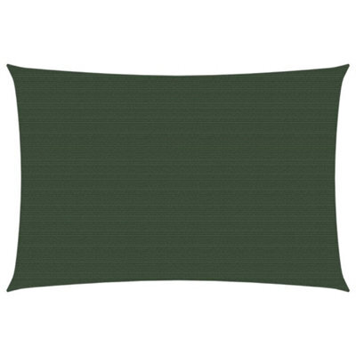 Berkfield Sunshade Sail 160 G/m2 Dark Green 3.5X4.5 M Hdpe - image 1