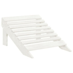 Vidaxl Garden Chair With Ottoman Wood White Garden Chairs - thumbnail 5