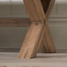 Dibor Burford Wood And Concrete Top X Leg Rectangular Home Furniture Coffee Table - thumbnail 4