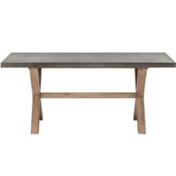 Dibor Burford Wood And Concrete Top X Leg Rectangular Home Furniture Coffee Table - thumbnail 2