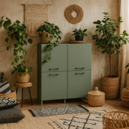 Wyld Haus Onyx Sage Green 4 Door Storage Cabinet - thumbnail 1