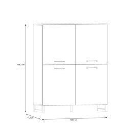 Wyld Haus Onyx Sage Green 4 Door Storage Cabinet - thumbnail 6